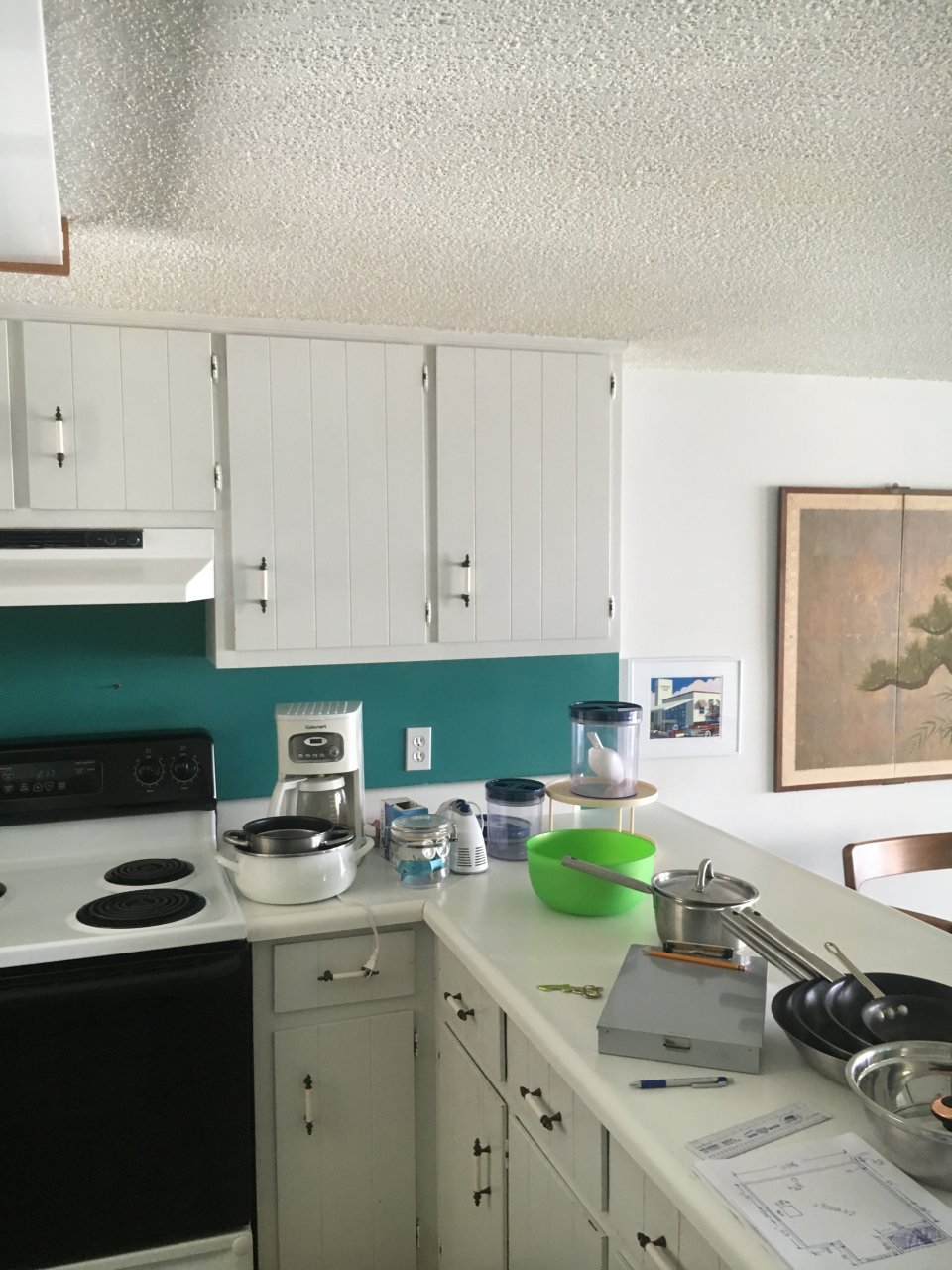 Before picture of beach house kitchen cabinets by Cabinet Depot