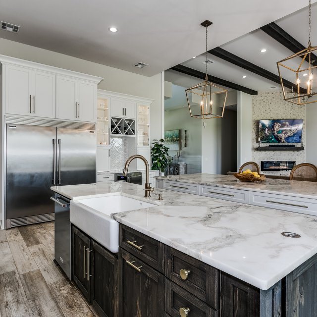 A custom kitchen with beautiful finishes and functional features