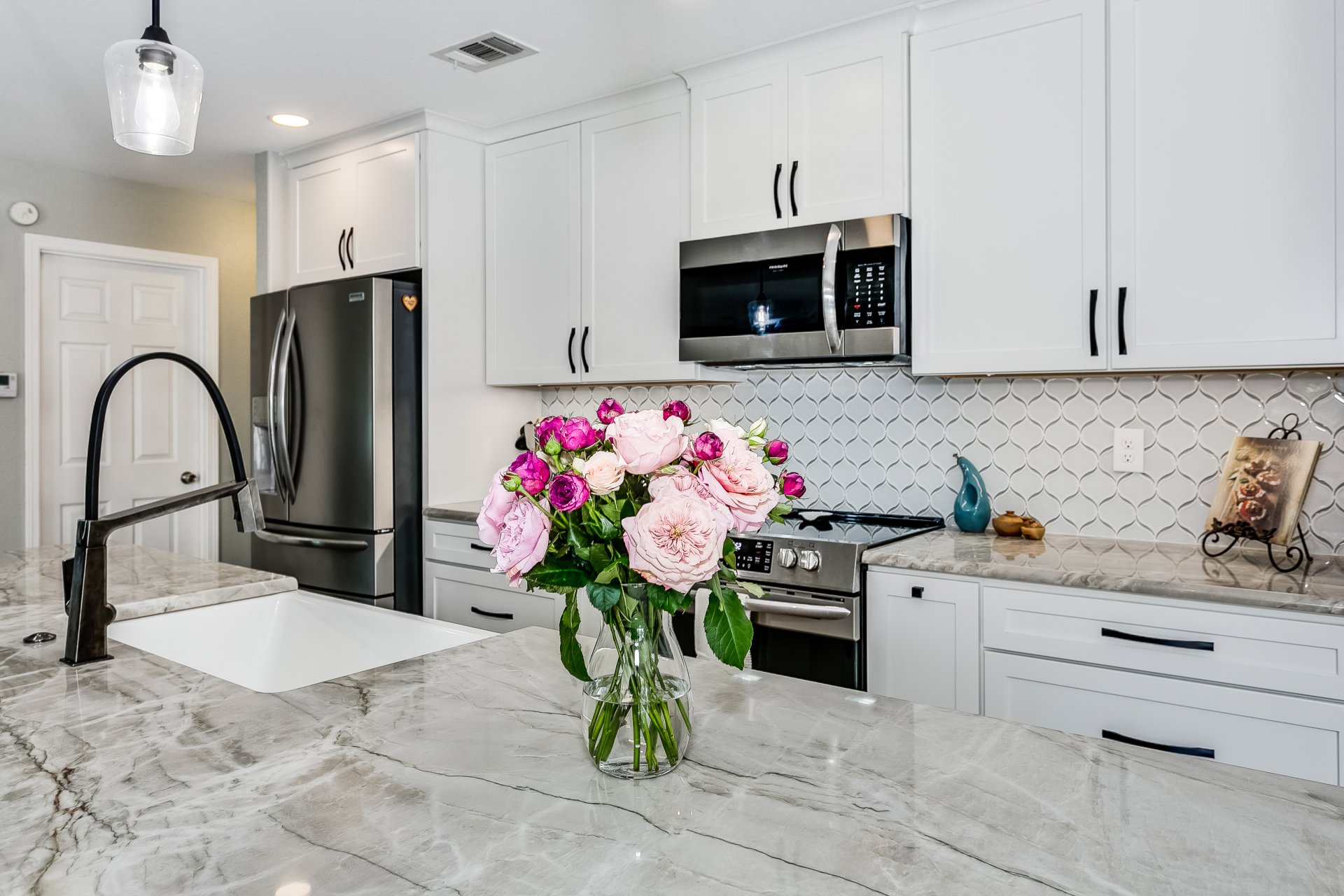 Cooking and entertaining are a joy in this newly remodeled kitchen